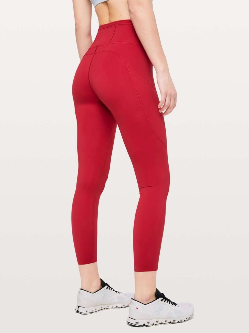 Lululemon Fast & Free 7/8 Tight II *Non-Reflective Nulux 25" Red Size 16